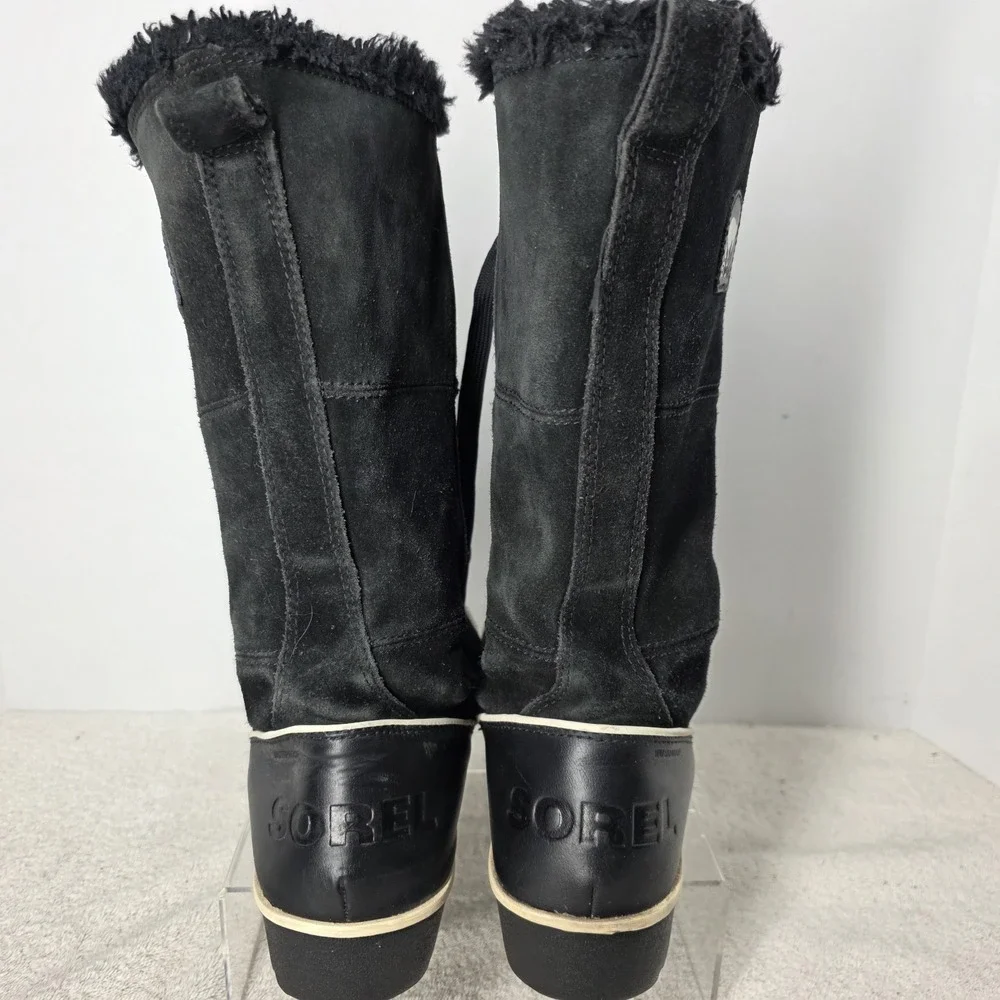Sorel Tivoli High II Waterproof Leather Winter Boot SZ 8 Women Black NL2093-010